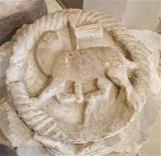 Medieval Agnus Dei from Bolton Priory Wharfedale.