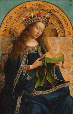 Our Lady (detail from Ghent Altarpiece) by Jan Van Eyck © St Bavo Cathedral, Ghent