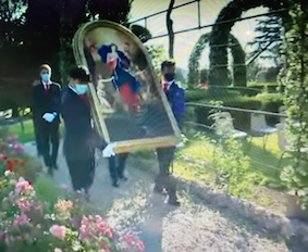 Painting of Our Lady Untier of Knots carried into Vatican Gardens - screenshot