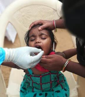 Child being tested at St Anthony's centre