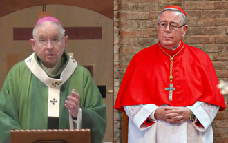 Archbishop José Horacio Gómez and Cardinal Jean-Claude Hollerich SJ