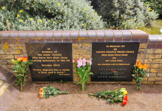 Flowers at the memorial on 20th June 2021