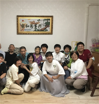 The ailing Fr Shu (left) with his visitors
