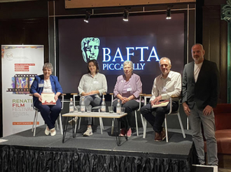 Sr Marie Power, Rachel Sweetman, Sr Imelda Poole, Jon Hackett and Julian Shaw at the BAFTA launch.  Image: ICN/JS