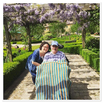 Gerry and Patricia McCarthy in the Centre garden