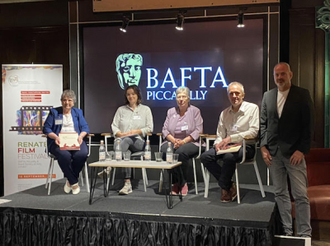 Sr Marie Power, Rachel Sweetman, Sr Imelda Poole, Jon Hackett, Julian Shaw at BAFTA launch. Image: ICN/JS