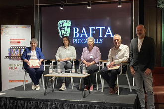 Sr Marie Power, Rachel Sweetman, Sr Imelda Poole, Jon Hackett, Julian Shaw at BAFTA launch. Image: ICN/JS