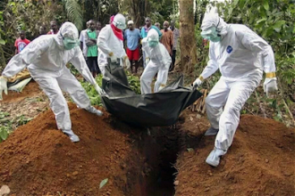 Funeral of  Ebola victim