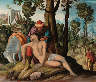 The Good Samaritan, by The Master of the Good Samaritan © Rijksmuseum, Amsterdam