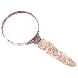 George V silver-mounted Japanese Ivory-Handled Magnifying Glass, Asprey & Co Ltd, London © Olympia Auctions, London
