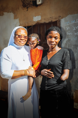 Sr Veronica, Rachel and child