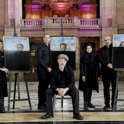 ID Campbell with Protest Art: a Lament in Black Paint