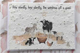 One of Blushful Earth's eco-friendly plantable Christmas cards