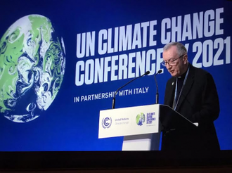 Cardinal Pietro Parolin at COP26 today