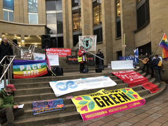 Peace gathering at Buchanan Steps