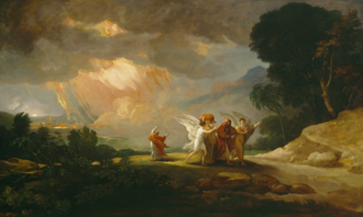 Lot fleeing from Sodom, by Benjamin West 1810 © Detroit Institute of Arts