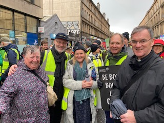 Bishop John Arnold with campaigners