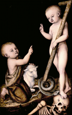 Adoration of The Child Jesus by St John the Baptist, by Lucas Cranach the Elder, 1535 © Museo Lázaro Galdiano, Madrid