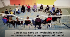 Screenshot from The Pope Video - Catechists