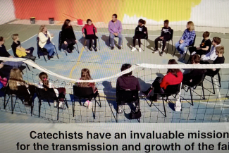 Screenshot from The Pope Video - Catechists