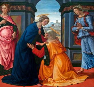 The Visitation,  by Domenico Ghirlandaio 1491 © Louvre Museum, Paris / Wikimedia