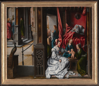 The Birth and Naming of Saint John the Baptist, by Bernard Van Orley ©  Metropolitan Museum ..... New York