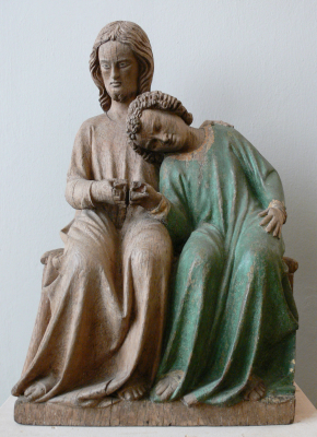 John the Apostle resting on Christ, Sculptor anon, Swabia/Lake Constance, 14C, © Bayerisches Nationalmuseum, Munich