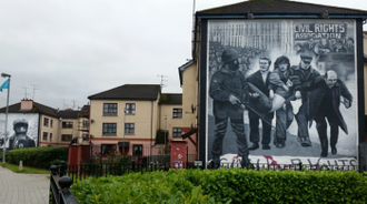 Bloody Sunday Mural by The Bogside Artists, part of the People's Gallery, Derry