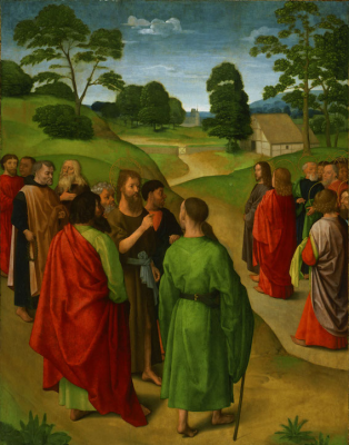 Saint John the Baptist pointing out Christ as the Lamb of God, by Master of the Saint John Altarpiece, Netherlandish © Philadelphia Museum of Art