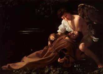 Saint Francis of Assisi in Ecstasy, by Caravaggio © Wadsworth Atheneum, Hartford, Connecticut
