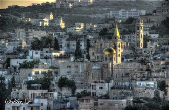 Beit Jala with Saint Nicholas Church in centre - Wiki Image by SalibaQ