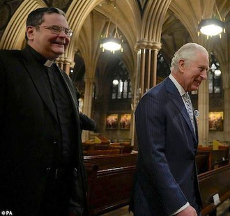 Fr Dominic Robinson with Prince of Wales