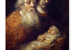 Simeon with the Christ Child in the Temple by Rembrandt