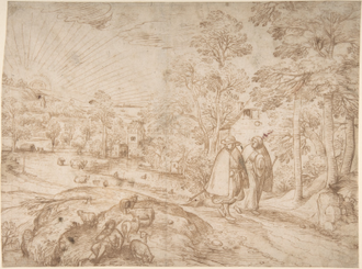 Landscape with Two Pilgrims Walking Along a Road, by Pieter Balten © Metropolitan Museum, New York