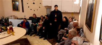 Parishioners at Pauline church shelter in Kiev