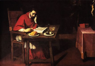 The Fasting of St Charles Borromeo, by Daniele Crespi 1628 © Santa Maria della Passione, Milan