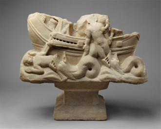 Table Base with Jonah Swallowed and Cast Up by the Big Fish, Asia Minor 300 AD. © The Metropolitan Museum, New York
