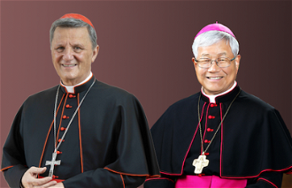 Cardinal Mario Grech and  Archbishop Heung-sik