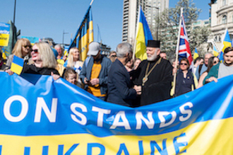 Mayor Sadiq Khan with Bishop Kenneth Nowakowski (Image: Ukrainian Cathedral)