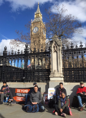 Vigil outside Parliament