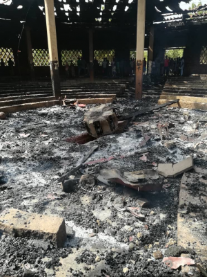 Aftermath of attack in Maroua-Mokolo Diocese, Jan 2020 © ACN