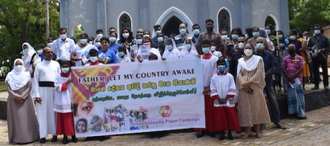 Catholic protesters appeal: 'Father Let My Country Awake!' Image Caritas Sri Lanka