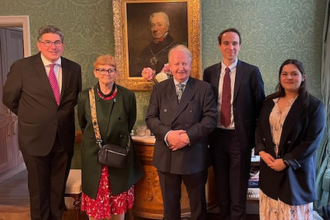 l-r: Catholic Union Chairman, Rob Flello; Treasurer, Veronica Fulton; Director, Nigel Parker, Head of Public Affairs, James Somerville-Meikle; Communications Assistant, Daisy Vanderputt