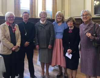 Bishop John Sherrington with some of the main Catholic Women Praying Together organisers