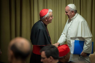 Pope Francis with Cardinal Vincent  Image: Mazur/CBCEW.org.uk