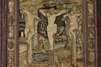 The rare Crucifixion embroidery