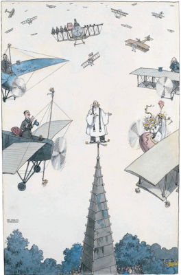 The First Aero Wedding, 1917  Image: © The Heath Robinson Museum