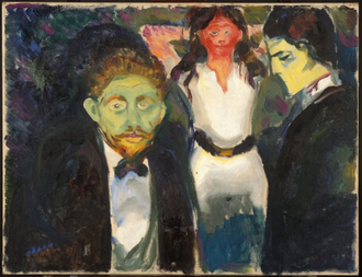 Jealousy, by Edvard Munch, painted in 1907  © The Munch Museum, Oslo