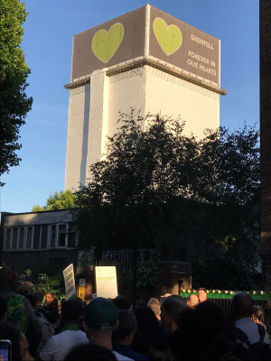 Silent walk past the Grenfell Tower, Credit: Cath Atlee