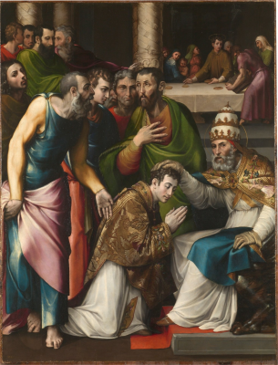 Saint Stephen ordained as a Deacon by Onofre Falcó 1555-1560 © Prado Museum, Madrid